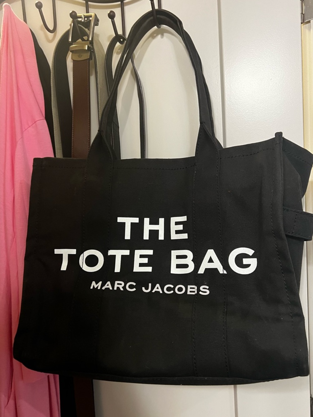 Large Marc Jacobs The Tote Bag - Black Canvas Tote